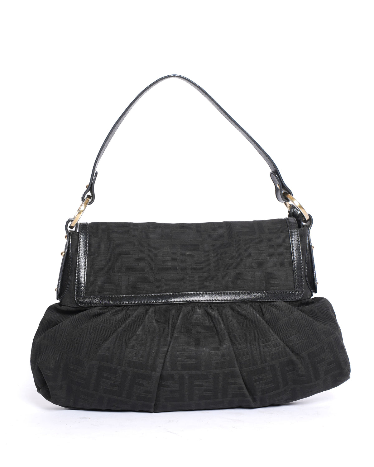 Fendi Black Zucca Canvas Chef Shoulder Bag Rovelle Bags