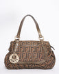 Fendi Brown Zucca Canvas & Leather Shoulder Bag Rovelle Bags