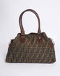 Fendi Canvas Zucca Shoulder Bag In Brown Rovelle Bags