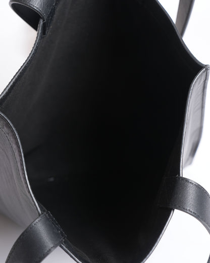 Fendi logo debossed shopper tote bag in black Rovelle Bags