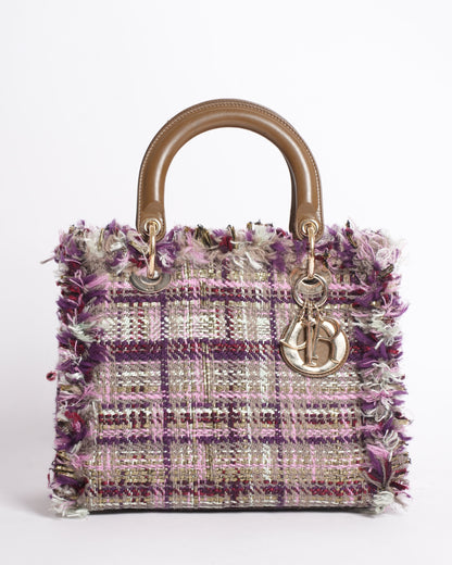 Christian Dior Tweed Lady Dior Medium Bag Rovelle Bags