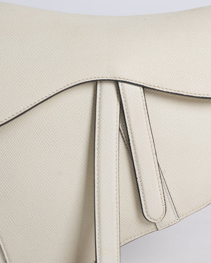 Christian Dior Saddle Bag With Strap In Latte Grained Calfskin Rovelle Bags