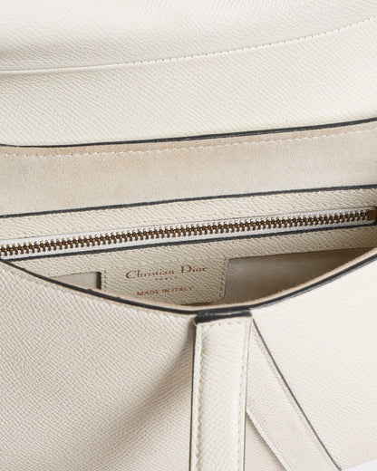 Christian Dior Saddle Bag With Strap In Latte Grained Calfskin Rovelle Bags