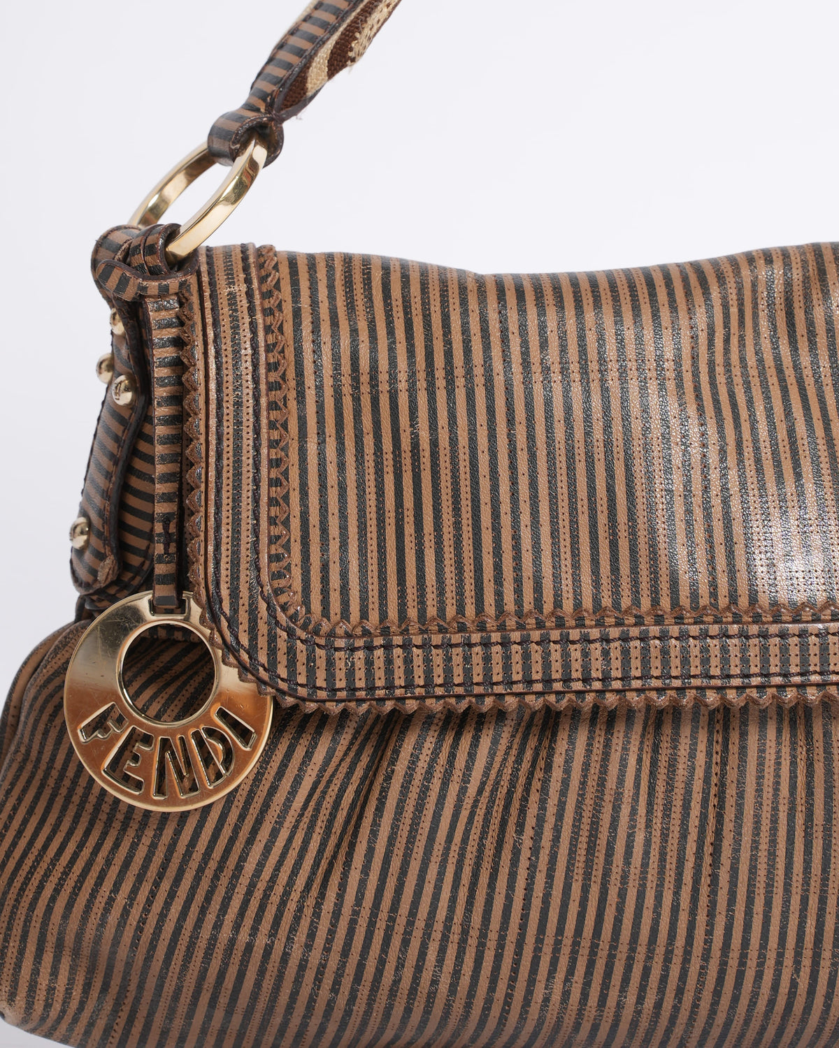 Fendi Mini Striped Chef Shoulder Bag Rovelle Bags