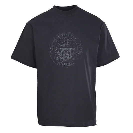 BALENCIAGA Round Badge Print Short-Sleeve T-Shirt