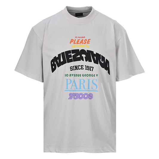 BALENCIAGA Printed Crew-Neck Short-Sleeve T-Shirt