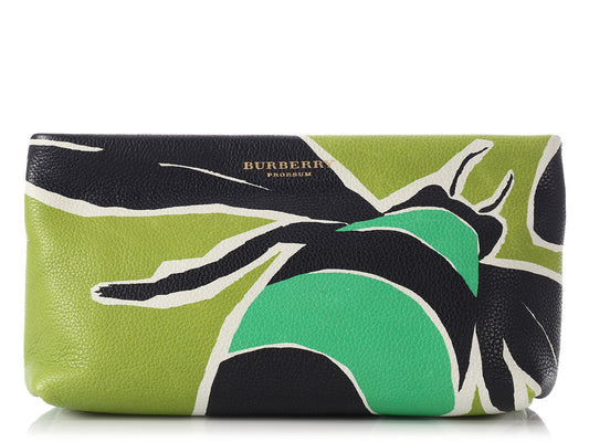 Burberry Bee Prorsum Green Clutch Bag