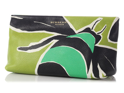 Burberry Bee Prorsum Green Clutch Bag