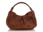 Burberry Studded Heart Brown Hobo Bag