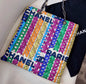 Chanel Rainbow Logo Quilted Textile Tote Bag Gold Hardware 2021 Rovelle Bags