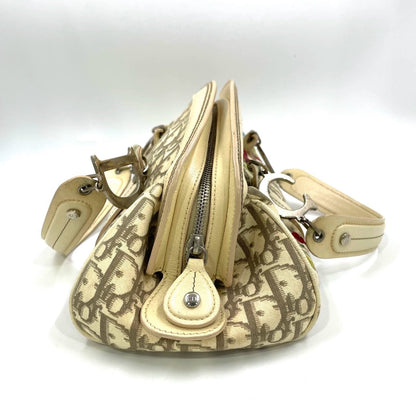 Dior Embroidered Diorissimo Bowler Bag Top White Monogram Rovelle Bags