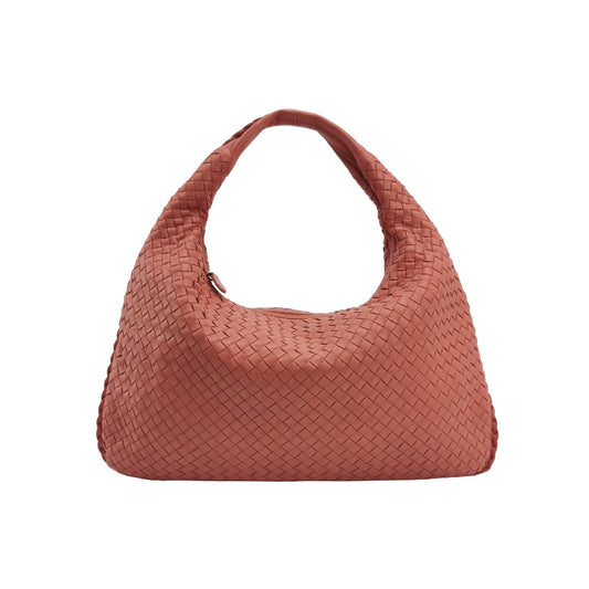 Bottega Veneta Veneta Hobo Medium Coral Intrecciato Leather Bag 47cm