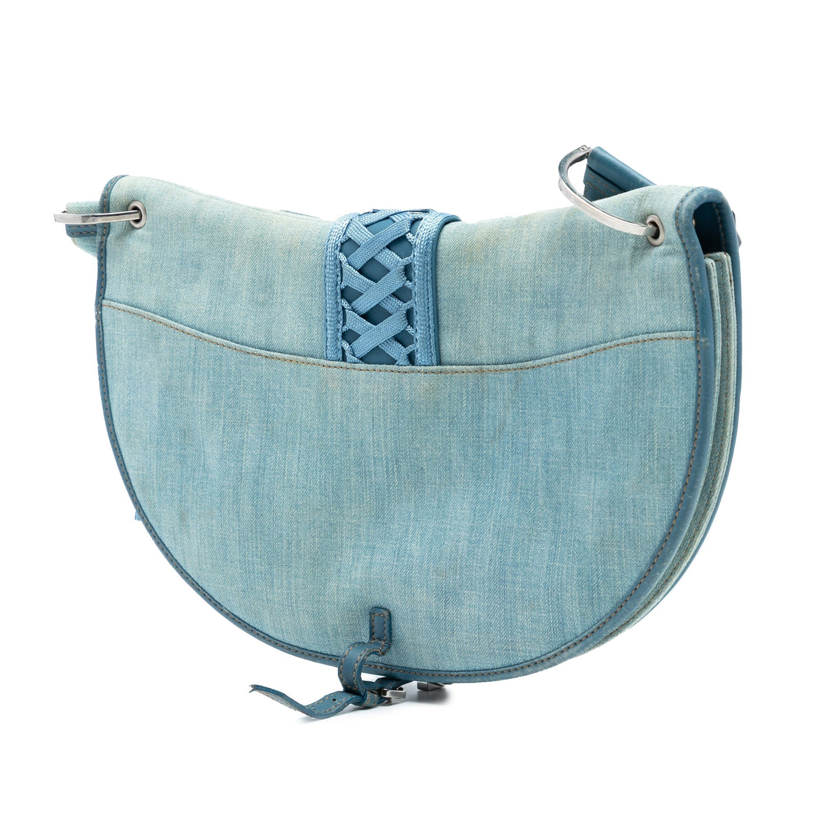 Blue Dior Denim Admit It Flap Hobo Bag Rovelle Bags