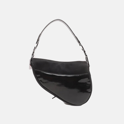 Dior Saddle So Black Fabric and Patent Leather Shoulder Bag Rovelle Bags
