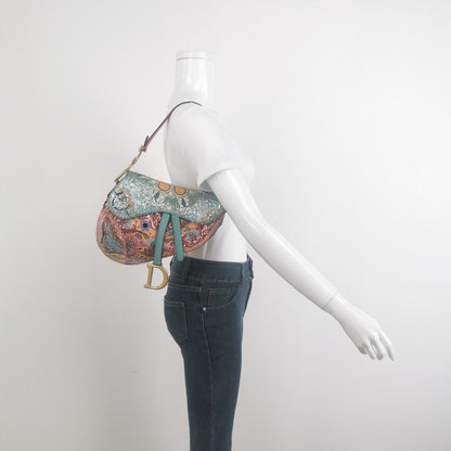 Dior In Lights Saddle Medium Multicolor Beads and Calfskin Leather Shoulder Bag Rovelle Bags