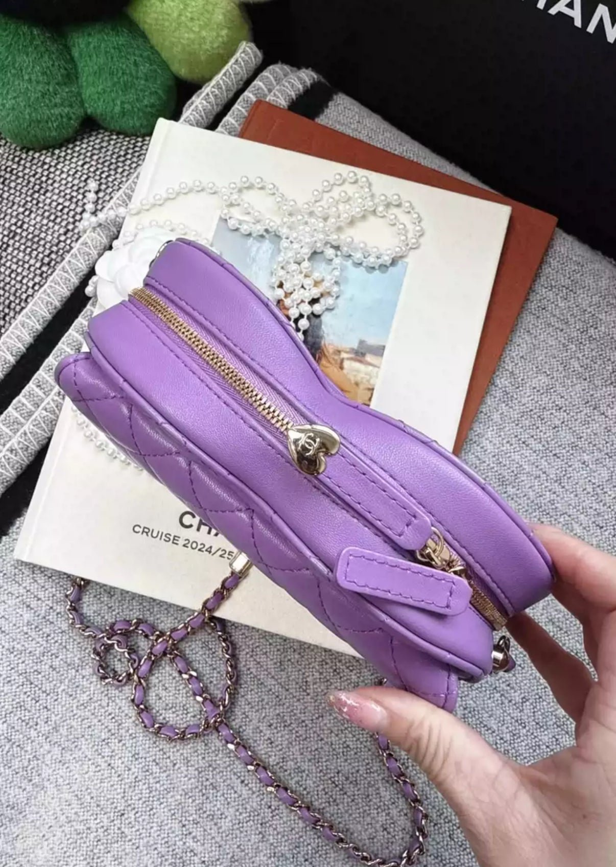 Chanel 22S Purple Heart Bag Large Rovelle Bags
