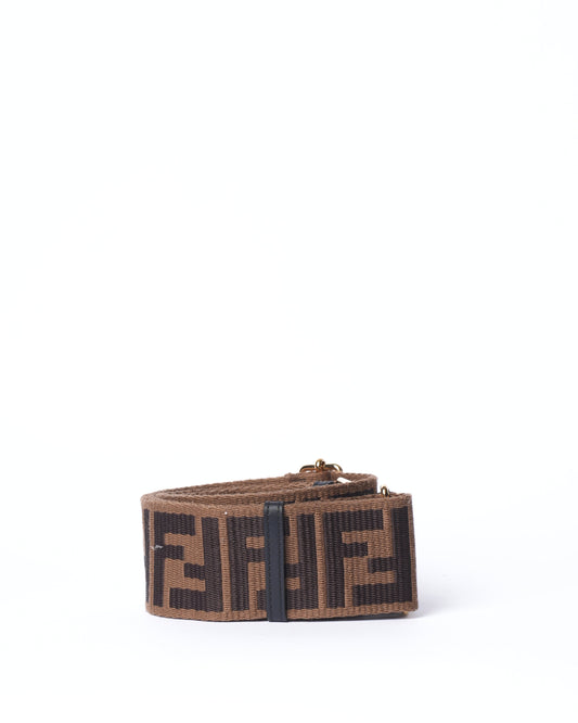 *New* Fendi 'Strap You' Brown Canvas Shoulder Strap Rovelle Bags