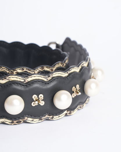 Fendi Faux Pearl Detachable Shoulder Embellished Belt Rovelle Bags