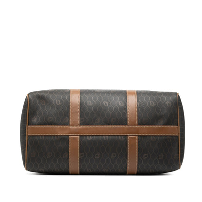 Black Dior Honeycomb Coated Canvas Boston Bag Rovelle Bags