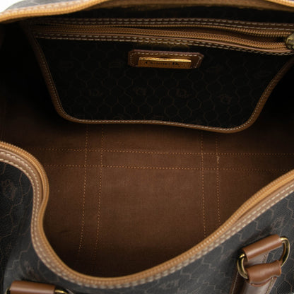 Black Dior Honeycomb Coated Canvas Boston Bag Rovelle Bags