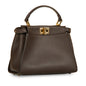 Fendi Peekaboo Leather Brown Handbag Brown Rovelle Bags