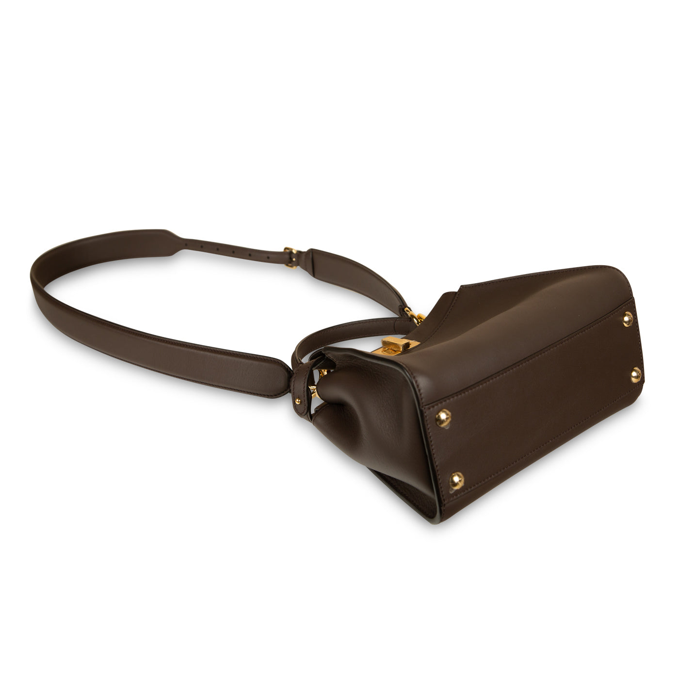 Fendi Peekaboo Leather Brown Handbag Brown Rovelle Bags