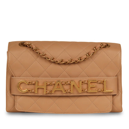 Chanel Medium Enchained Logo Flap Bag Rovelle Bags