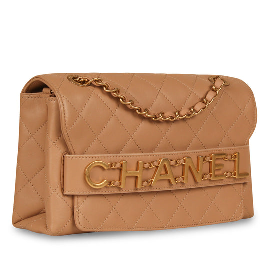 Chanel Medium Enchained Logo Flap Bag Rovelle Bags