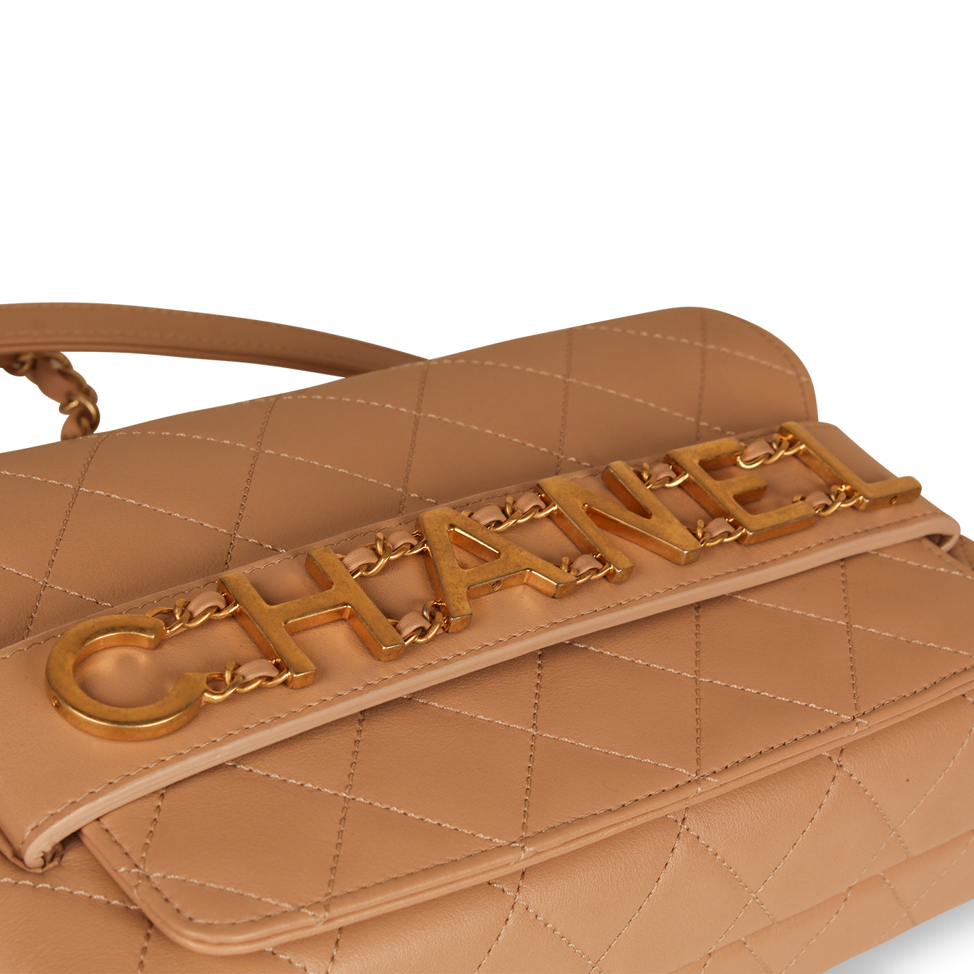 Chanel Medium Enchained Logo Flap Bag Rovelle Bags