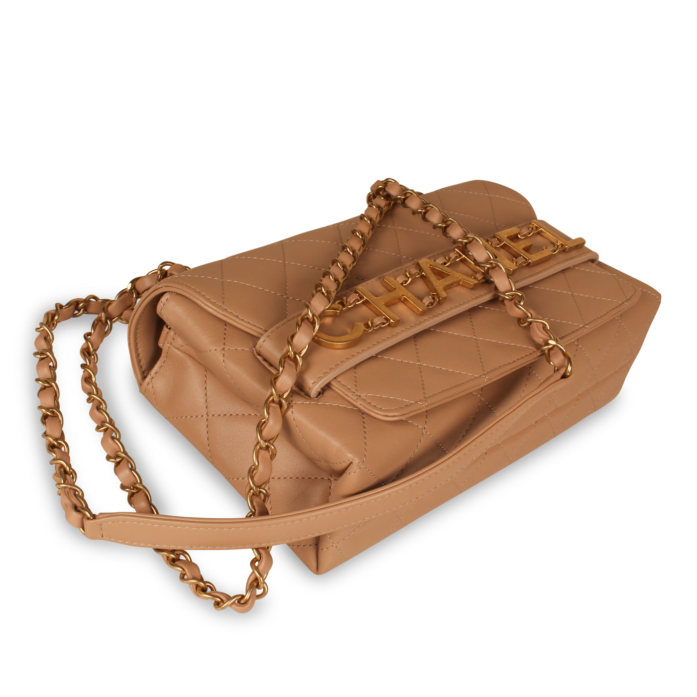 Chanel Medium Enchained Logo Flap Bag Rovelle Bags