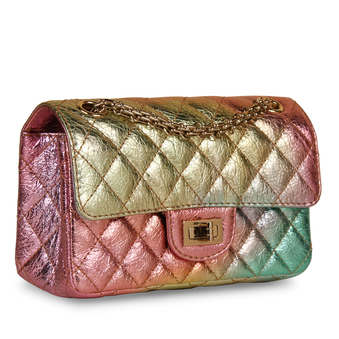 Chanel Classic Flap Calfskin Gold Shoulder Bag Style 2 Rovelle Bags