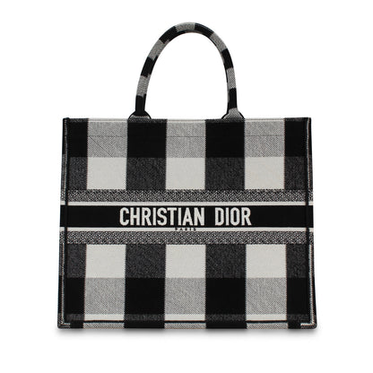 Dior Book Tote Leather Canvas Tote Bag Rovelle Bags