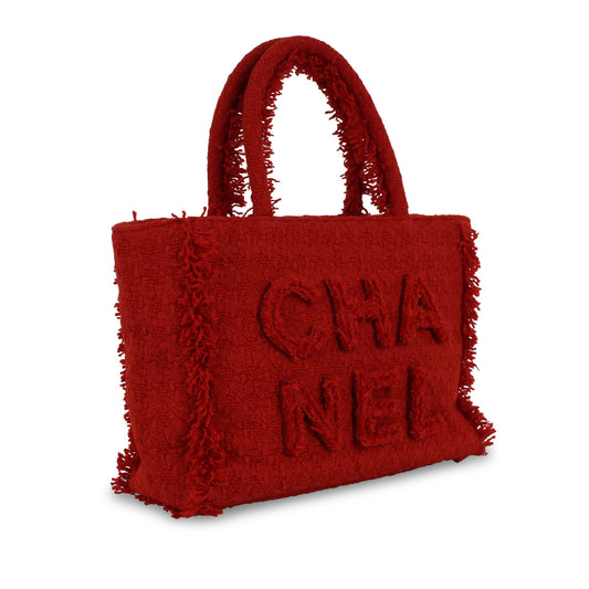 Chanel Shopper Tote - Red Tweed Rovelle Bags