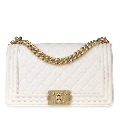 Chanel Boy Bag Caviar Gold Shoulder Bag Style 2 Rovelle Bags