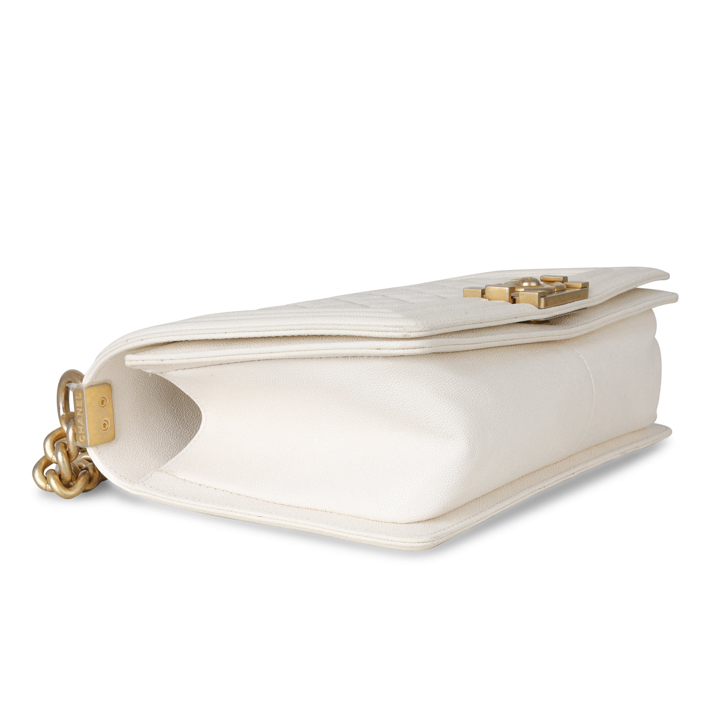 Chanel Boy Bag Caviar Gold Shoulder Bag Style 2 Rovelle Bags