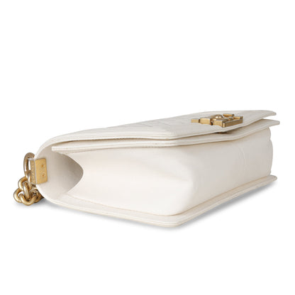Chanel Boy Bag Caviar Gold Shoulder Bag Style 2 Rovelle Bags