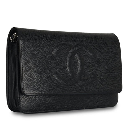 Chanel Cc Wallet On Chain - Black Rovelle Bags