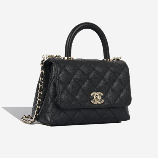 Chanel Mini Coco Handle - Black Caviar Rovelle Bags