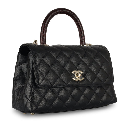 Chanel Small Coco Handle - Lizard Handle Rovelle Bags
