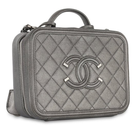 Chanel Vanity Caviar Black Clutch Style 3 Rovelle Bags