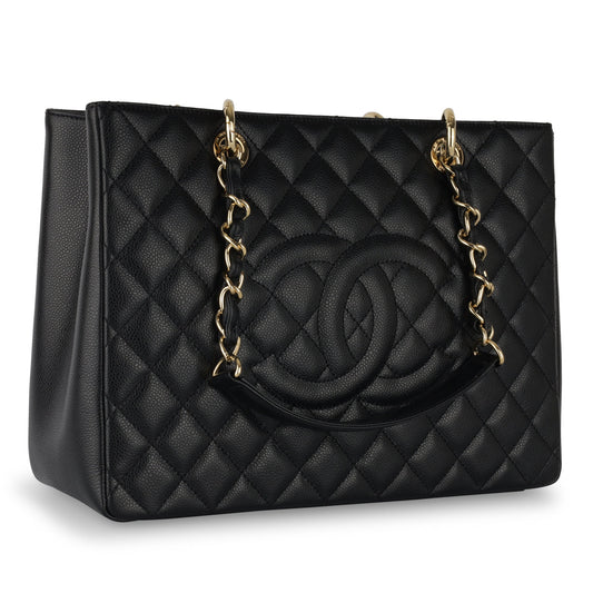 Chanel Shopping Tote Caviar Black Tote Bag Style 14 Rovelle Bags