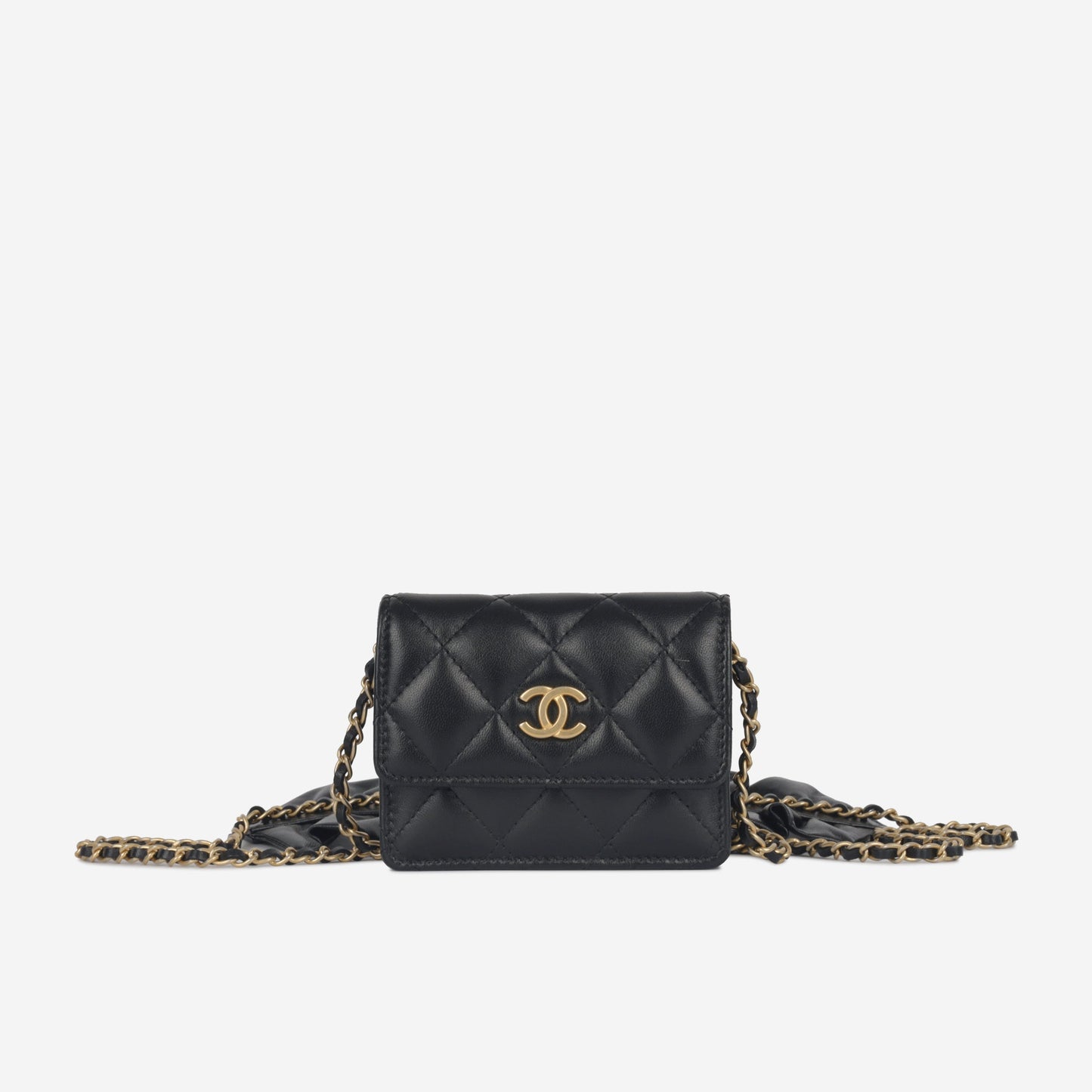 Chanel Luxury Lambskin Black Handbag Style 12 Rovelle Bags