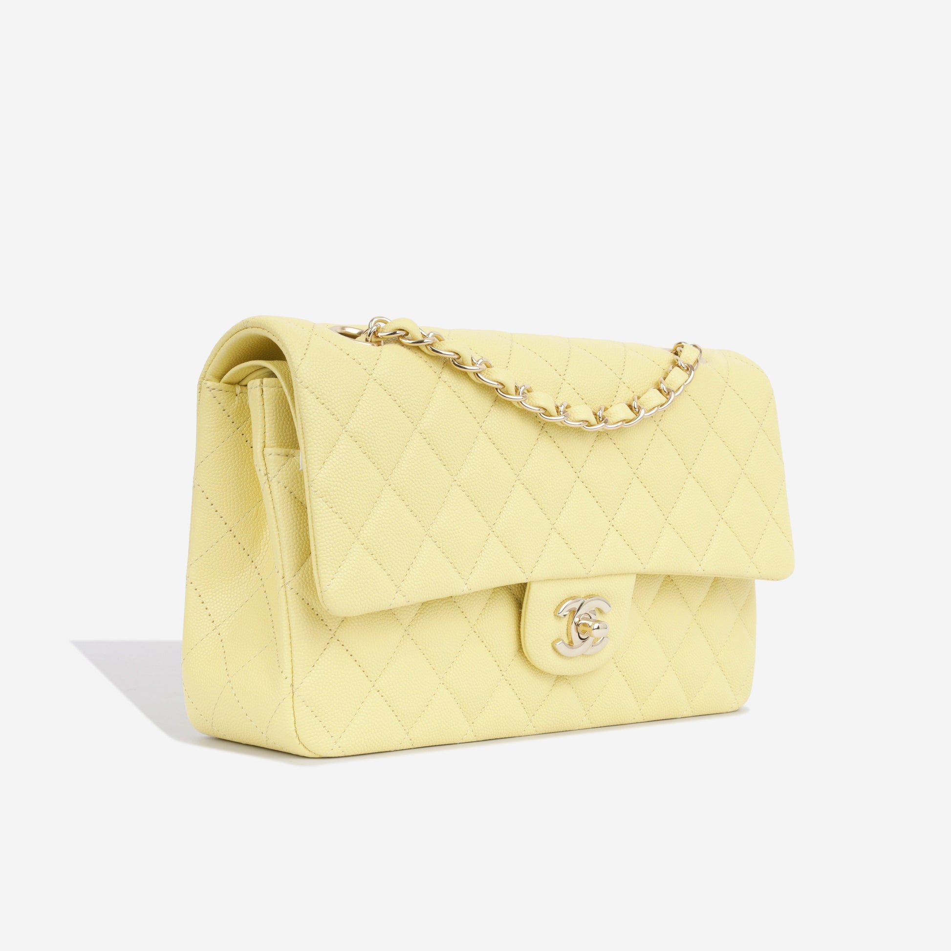 Chanel Classic Flap Caviar Silver Shoulder Bag Style 13 Rovelle Bags