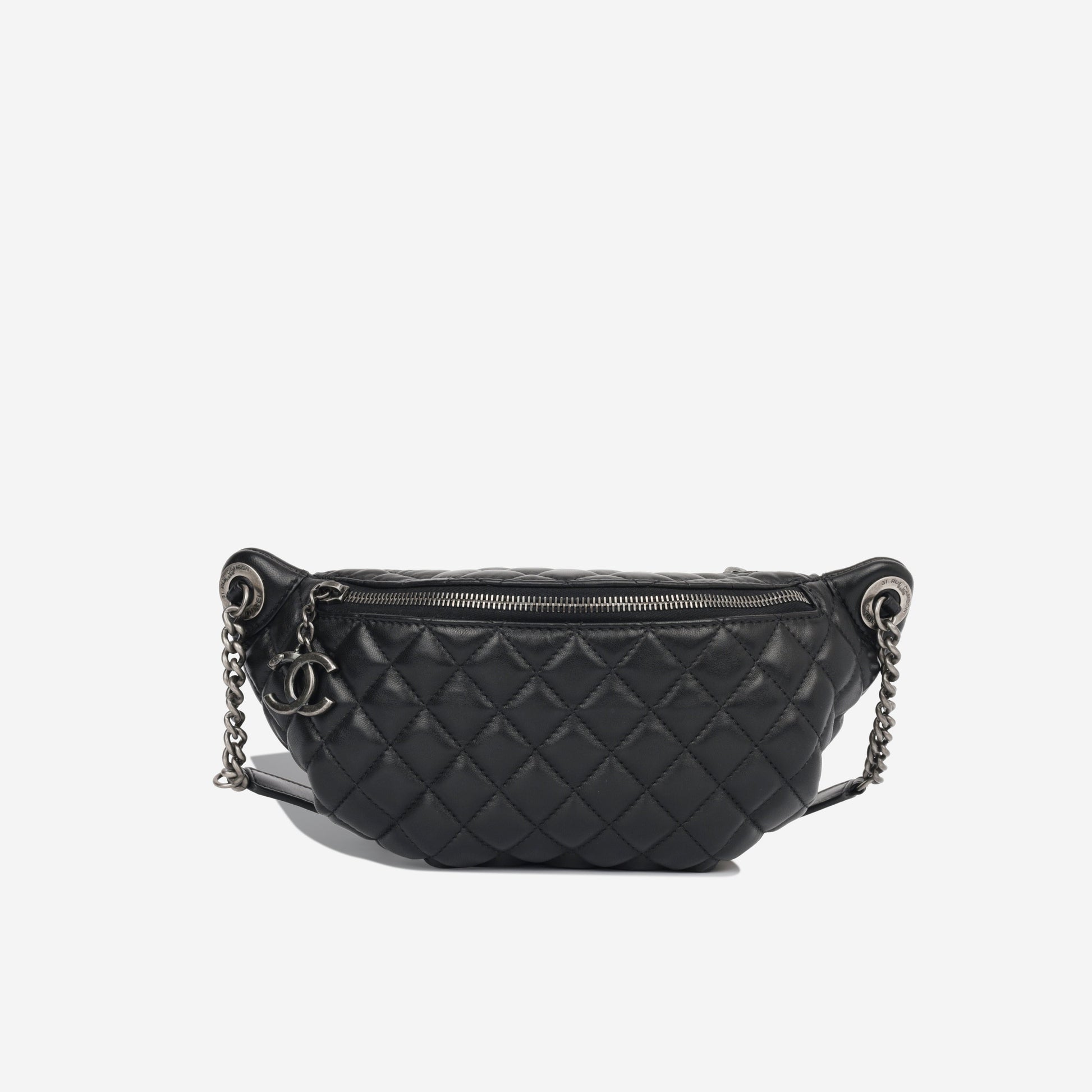 Chanel Luxury Lambskin Black Handbag Style 11 Rovelle Bags