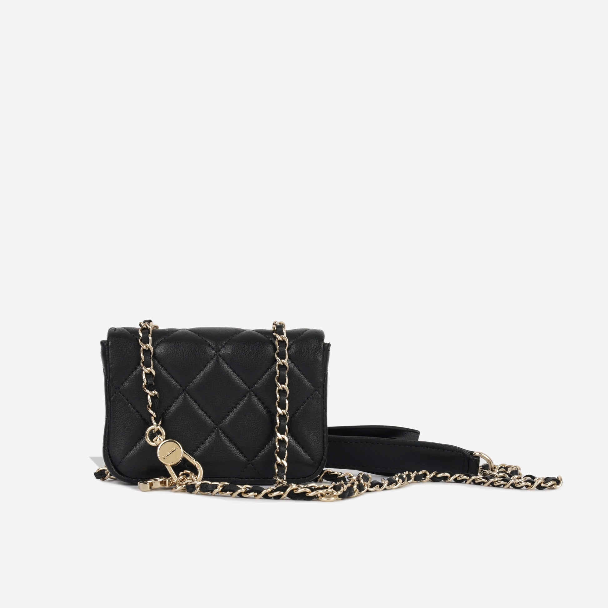 Chanel Luxury Lambskin Black Handbag Style 3 Rovelle Bags