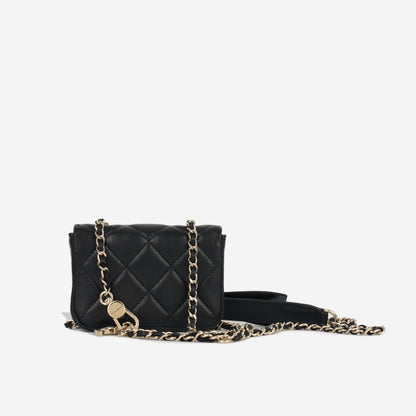 Chanel Luxury Lambskin Black Handbag Style 3 Rovelle Bags
