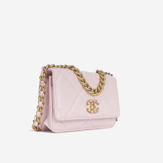 Chanel Wallet On Chain Lambskin Gold Crossbody Rovelle Bags