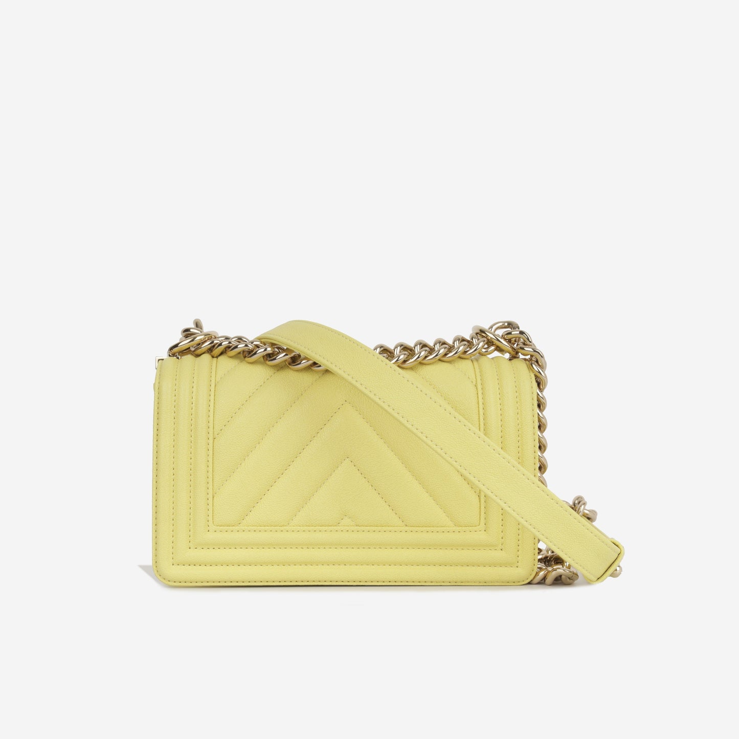 Chanel Boy Bag Caviar Gold Shoulder Bag Style 7 Rovelle Bags