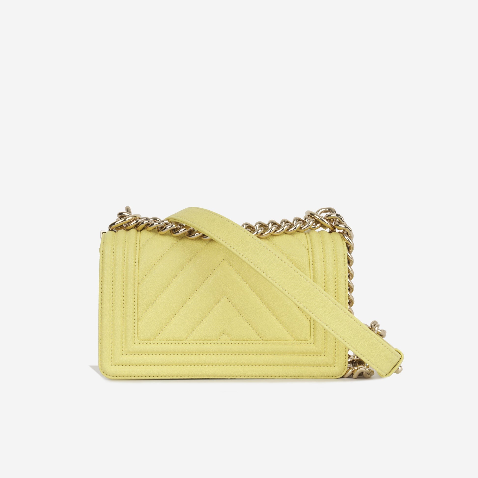 Chanel Boy Bag Caviar Gold Shoulder Bag Style 7 Rovelle Bags