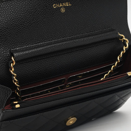 Chanel Wallet On Chain Caviar Black Crossbody Style 6 Rovelle Bags